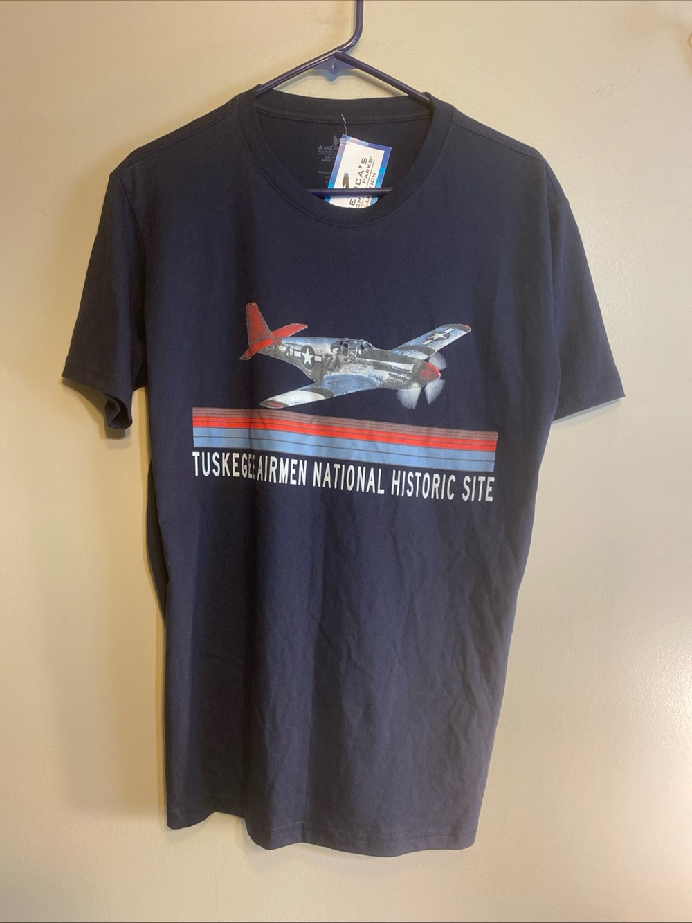 Tuskegee Airman National Historic Site Men’s M T-shirt APRC Navy S/S Crew Neck